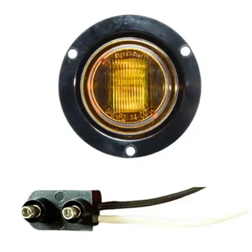 [1054AMX2 ] 1054AMX2 - TRUCK LITE - Plafón 2.5" 12-24vcd color ámbar con conector.